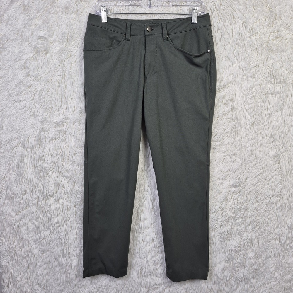 Lululemon ABC Pant Slim Fit 29x26 Dark Olive Green Warpstreme 5 Pocket Trousers